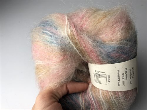 Bella color by Permin kid mohair - skøn pastel multi color 